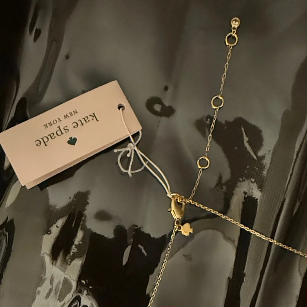 Kate Spade Gold Necklace with Pink Watermelon Pendant - Picture 4 of 11